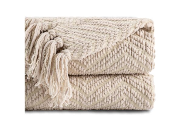 Throw Blanket Beige